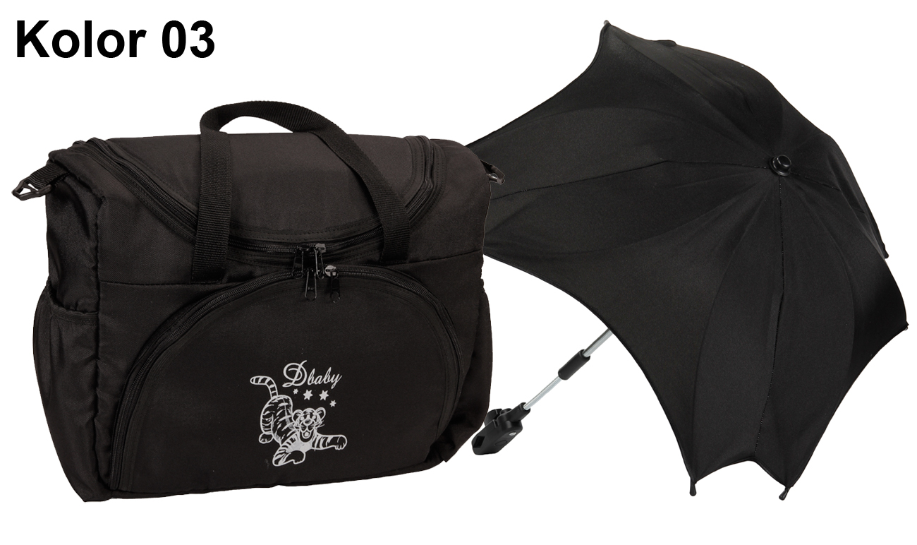 ZESTAW PRAKTYCZNA TORBA DO WÓZKA+PARASOLKA Waga (z opakowaniem) 1 kg