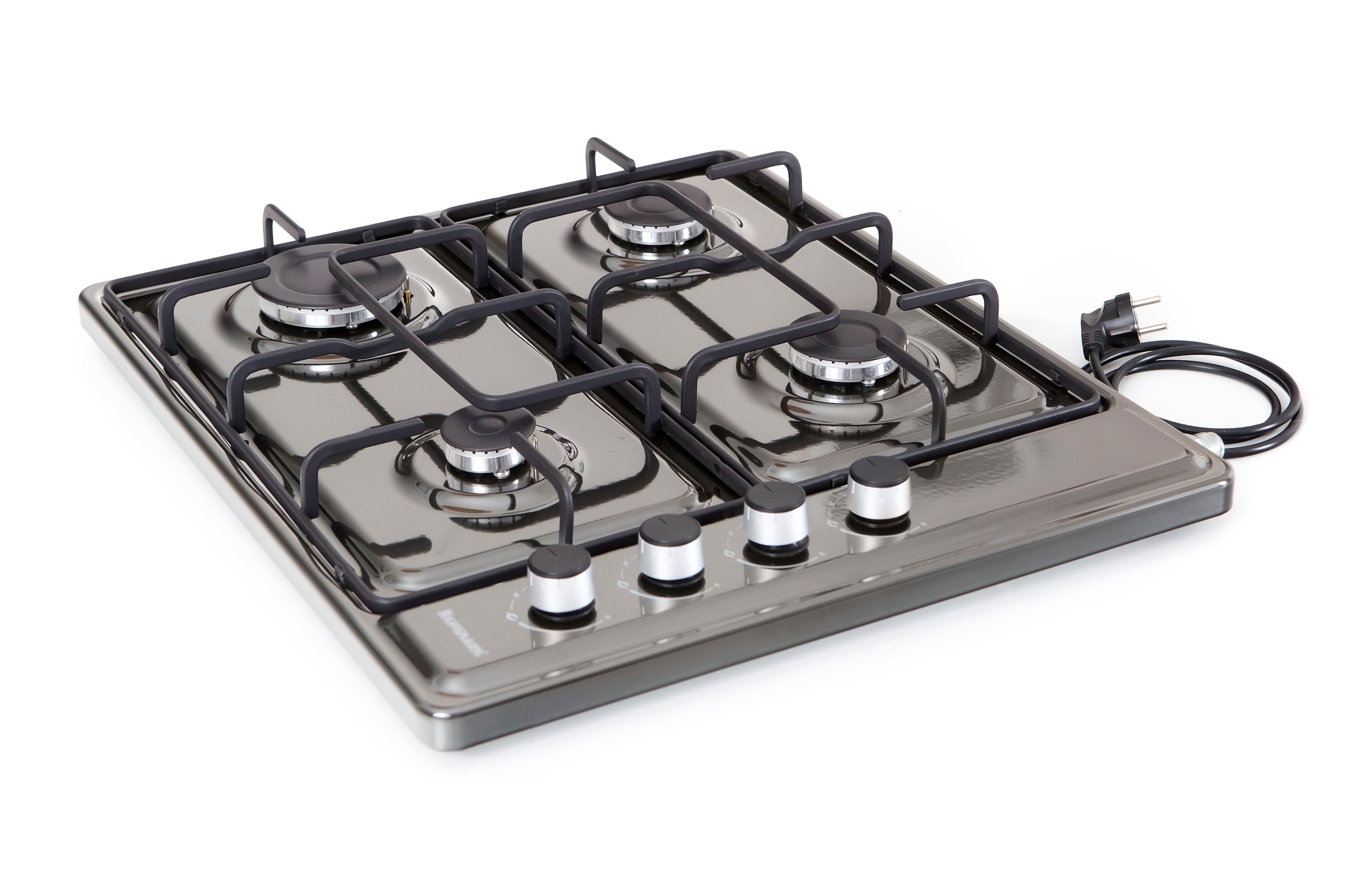 PŁYTA GAZOWA KUCHNIA KUCHENKA Z ZAPALARKĄ INOX Kolor dominujący srebrny/szary