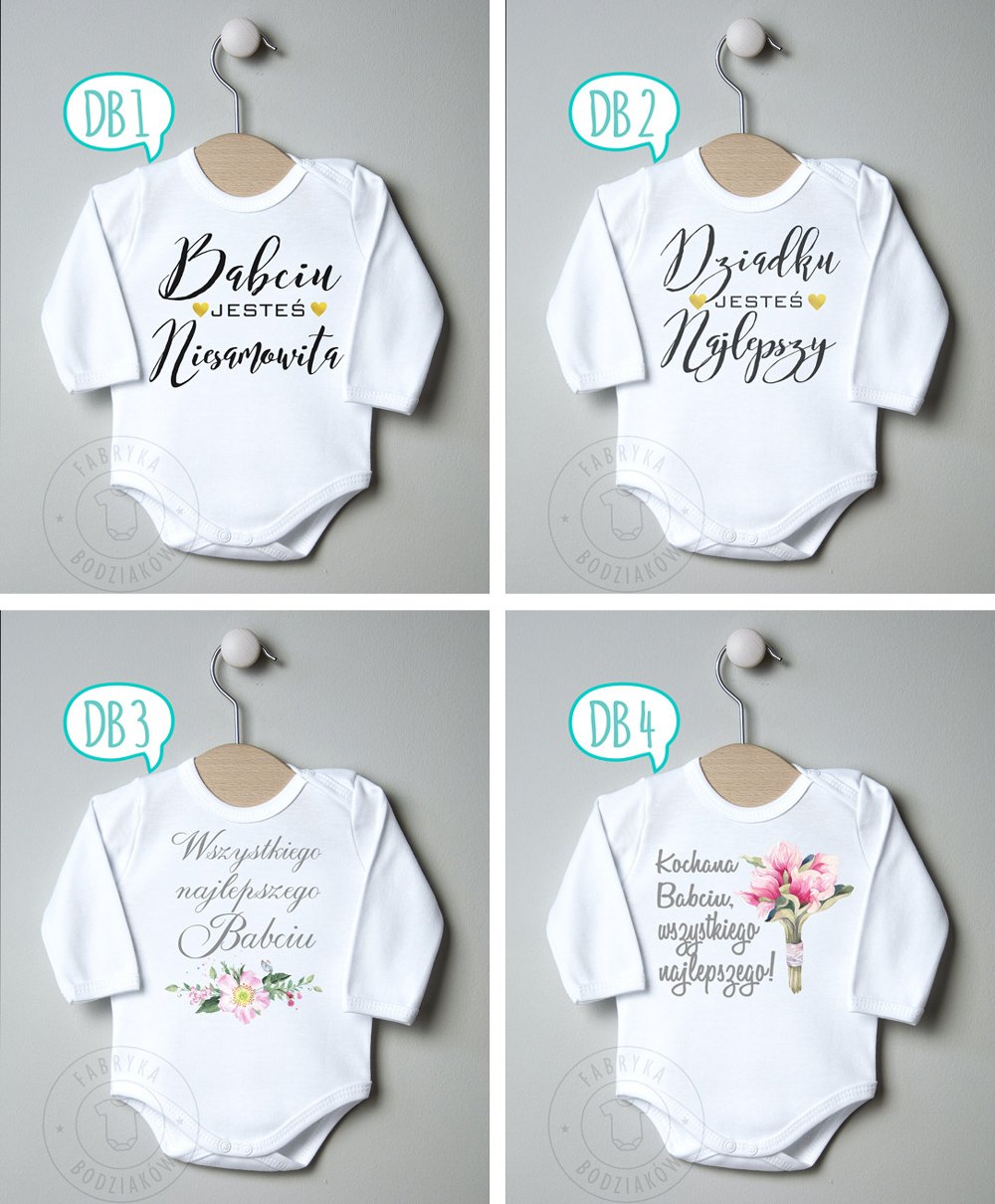 BODY dzień BABCI DZIADKA urodziny PREZENT 68 wzory Rozmiar 68