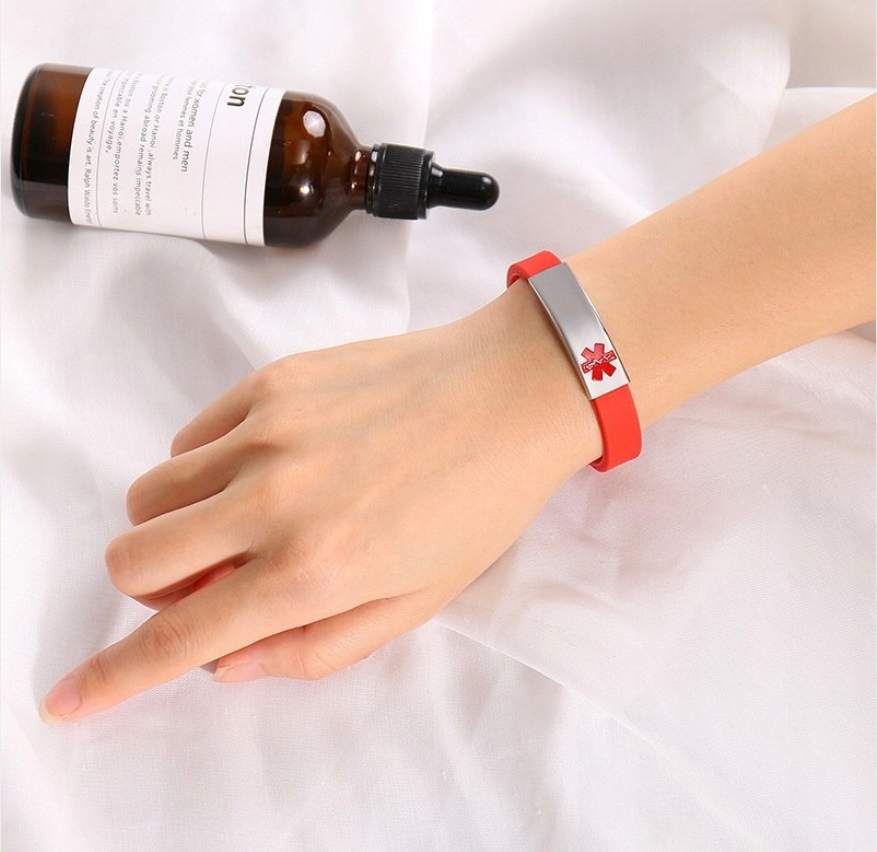 OPASKA ICE BRANSOLETKA RATUNKOWA ZE SWOIM GRAWEREM Długość całkowita 22 cm