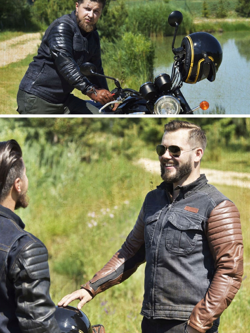 Kurtka KEVLAR TRILOBITE ACID SCRAMBLER | r. XXL Materiał skóra