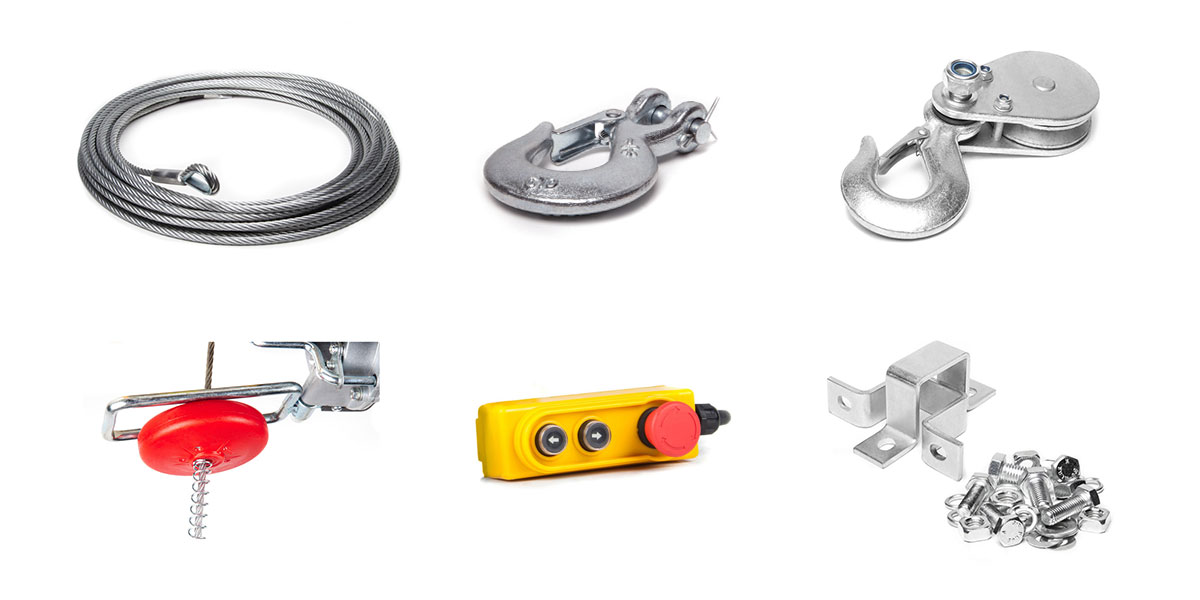 WYCIĄGARKA WCIĄGARKA ELEKTRYCZNA LINOWA PRZESUWNA Waga produktu z opakowaniem jednostkowym 50 kg