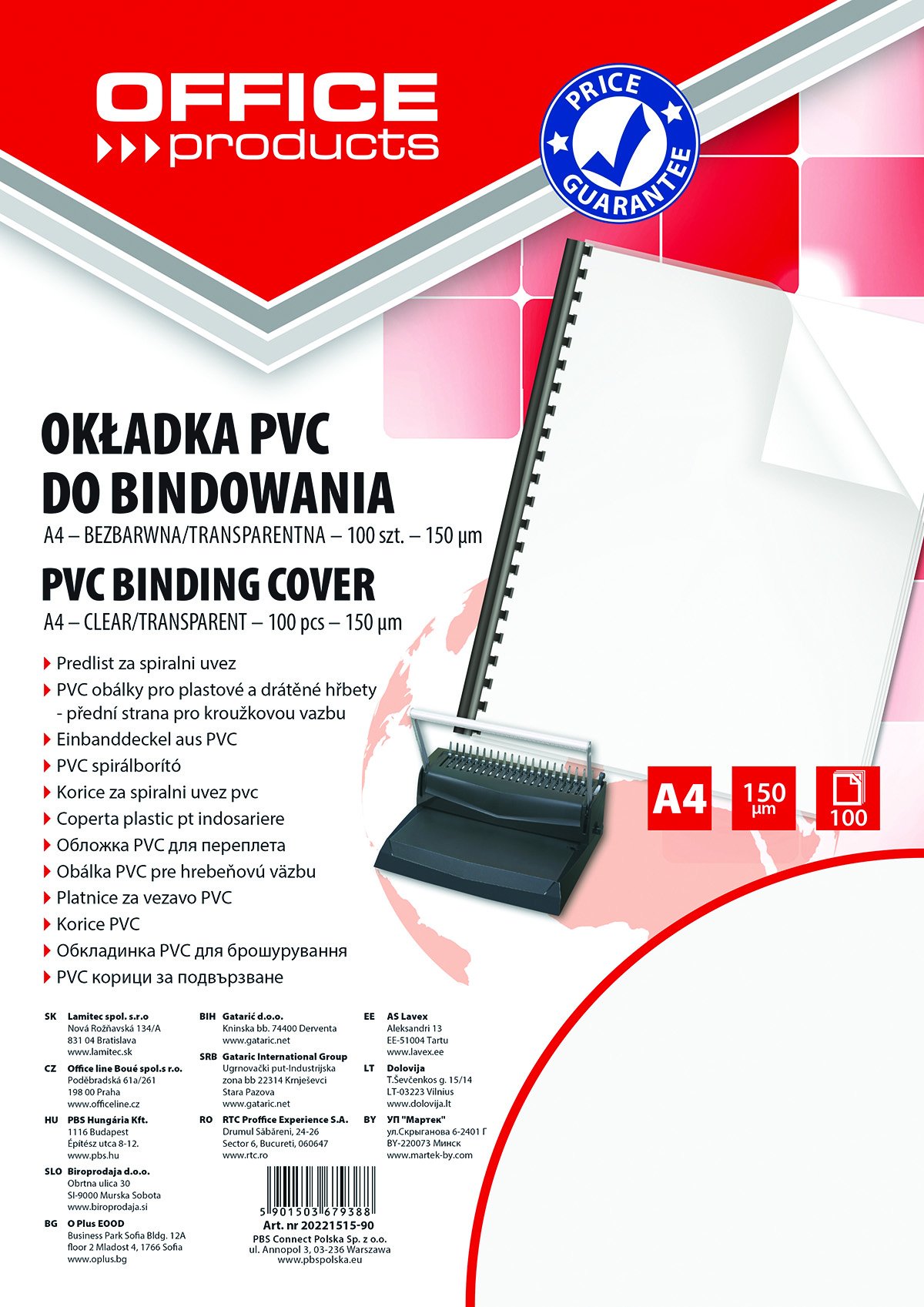 

Okładki Do Bindowania A4 Transparentne 100sztuk