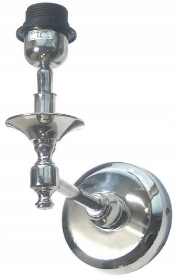 elegantná strieborná kovová nástenná lampa Glamour hamptons