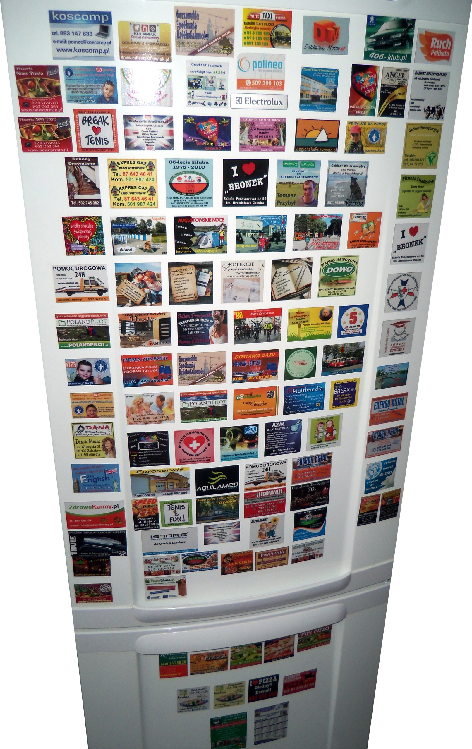 WIZYTÓWKI magnesy 9x5cm na lodówkę 500 szt. gadżet Marka inny