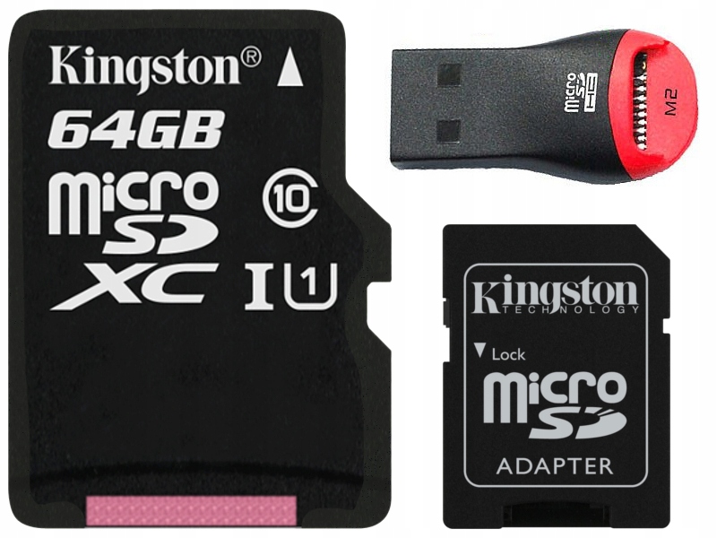 

Kingston Karta Micro Sd 64GB cl10 Uhs Czytnik M2