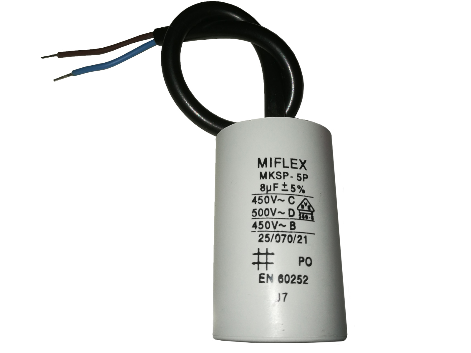 

Kondensator rozruchowy do silnika 8uF 450V Miflex
