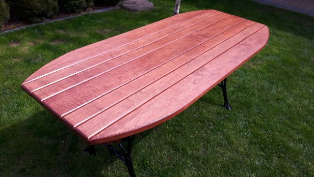 Stół ogrodowy królewski olcha 180 nogi żeliwne S4 Styl tradycyjny