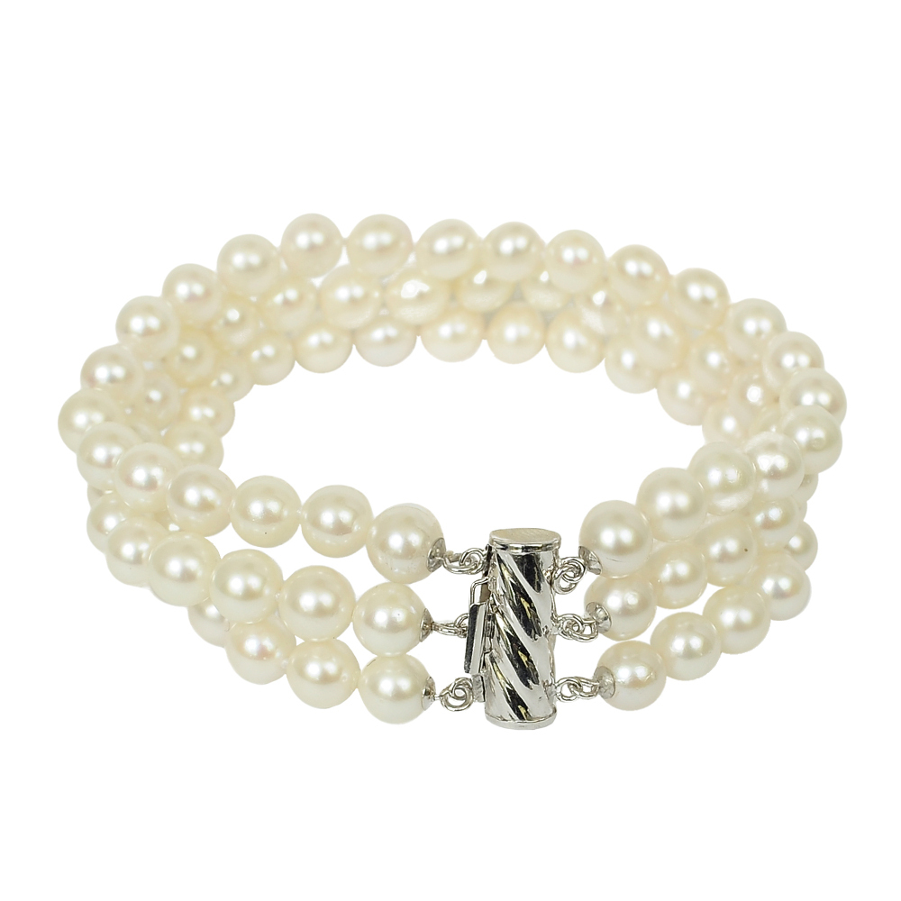 Elegantní Zlatý Náramek Z Mořských Perel Akoya