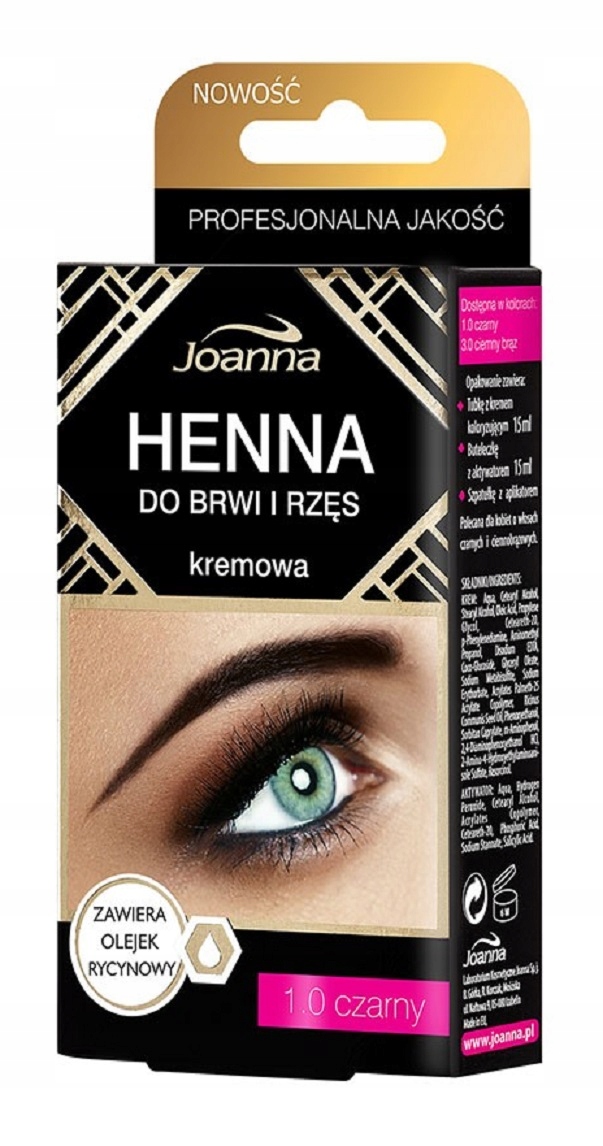 

Joanna Kremowa Henna Do Brwi I Rzęs Czarna