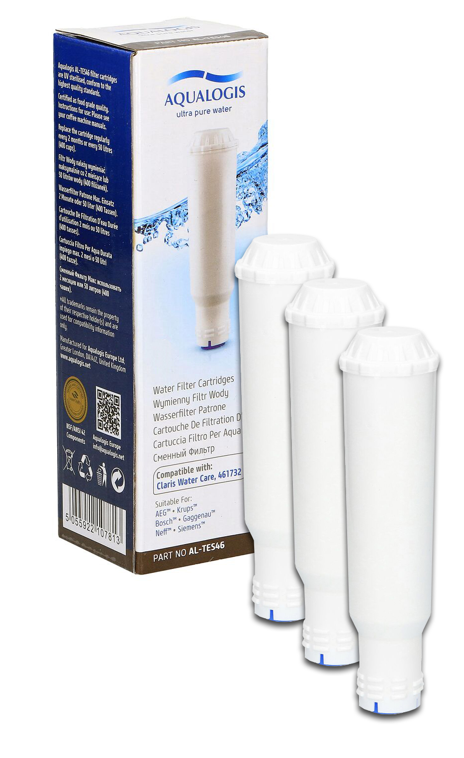 

3x Filtr Wody Ekspresu Krups XP5080 XP4000 XP4020