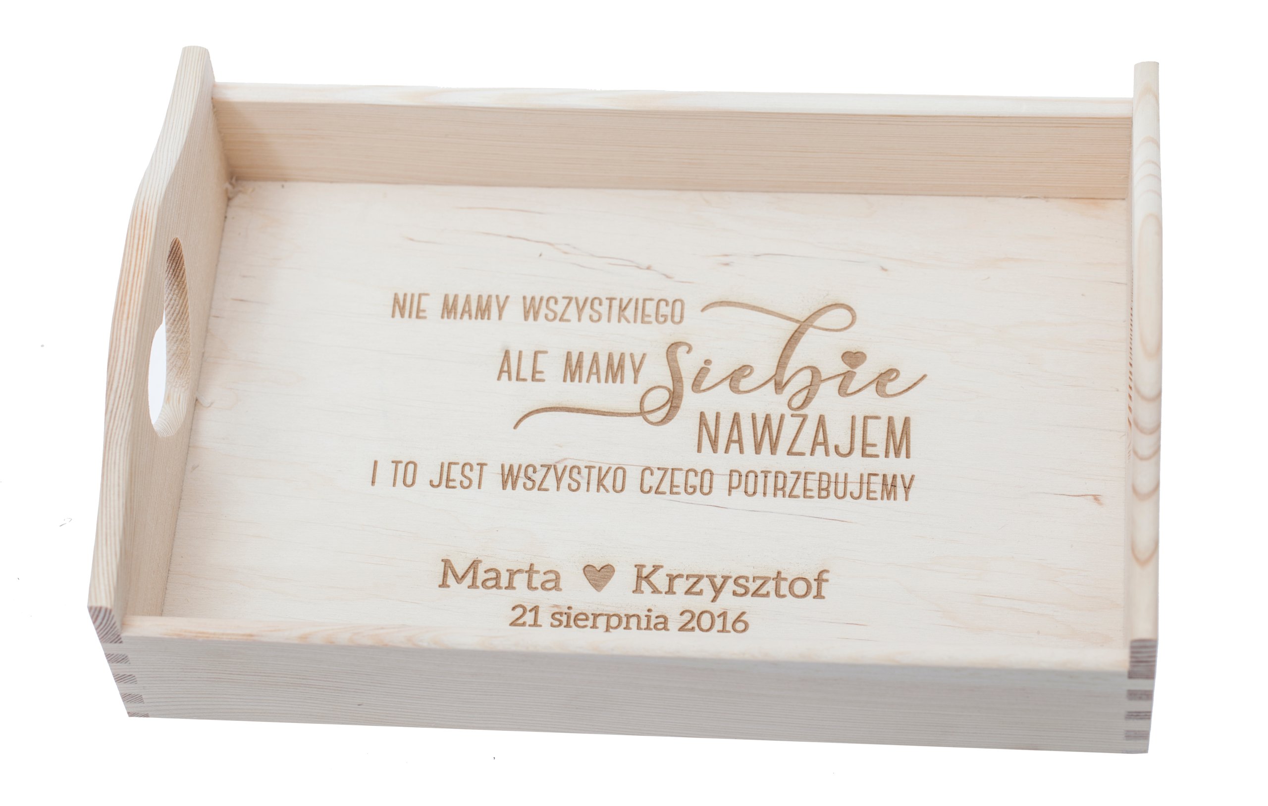 

Taca kelnerska serce grawer prezent ślub G1