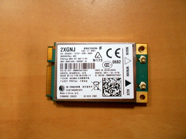 Modem HSDPA+ Ericsson DW5550 F5521GPS Rodzaj Modemy GSM