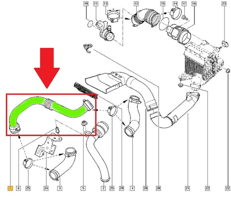 Rura Wąż Intercoolera Renault Scenic Ii 1.9 Dci Za 149 Zł Z Nowy Dwór Mazowiecki - Allegro.pl - (7438816335)