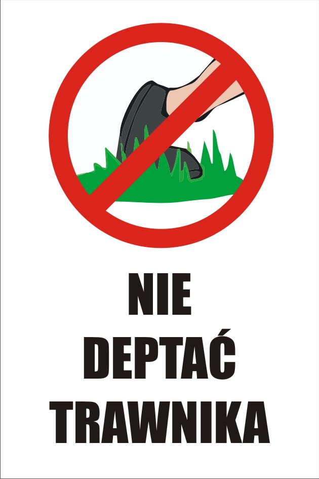 

Tabliczka Informacyjna Nie Deptać Trawnika