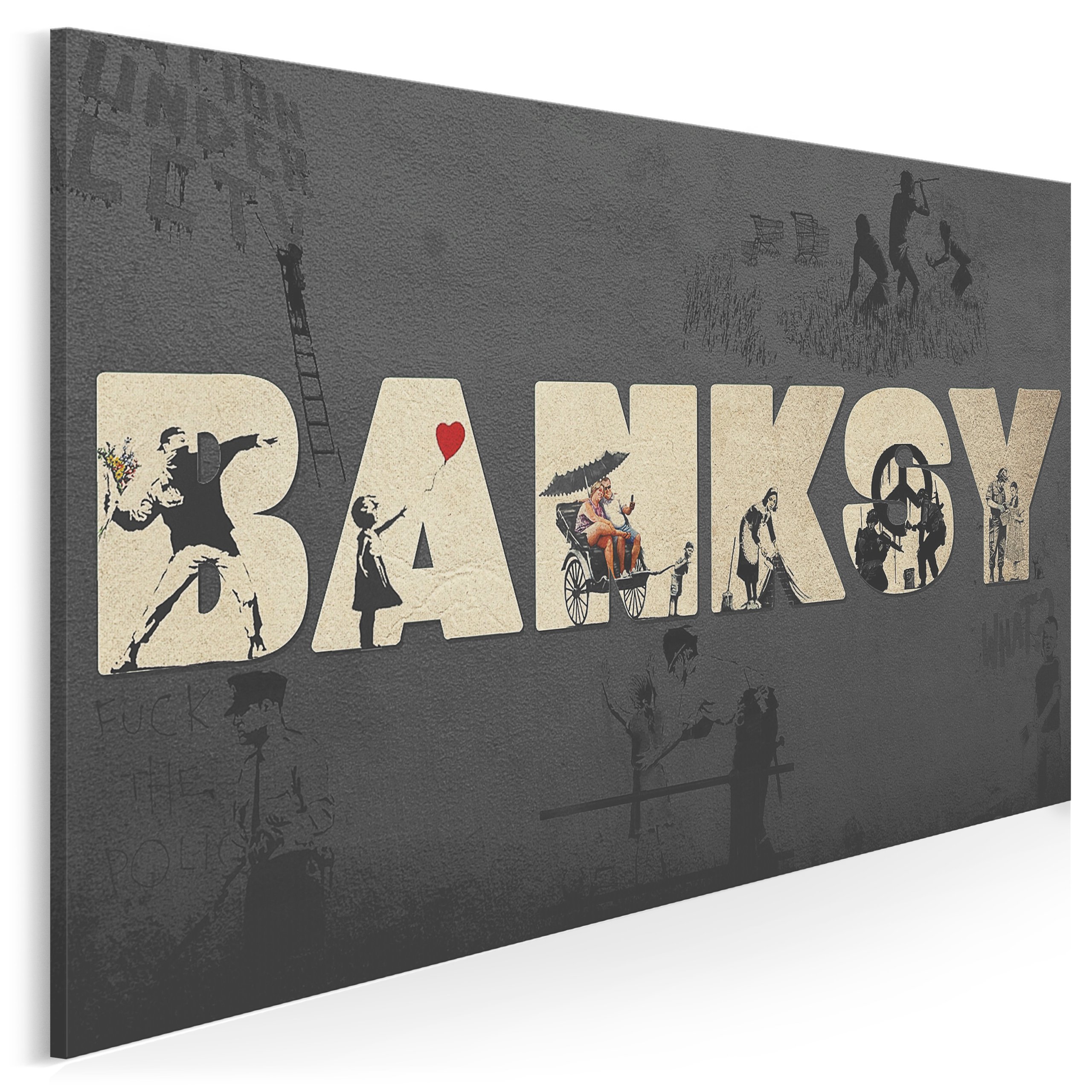 

20018 Q10 Obraz na płótnie Banksy Street Art