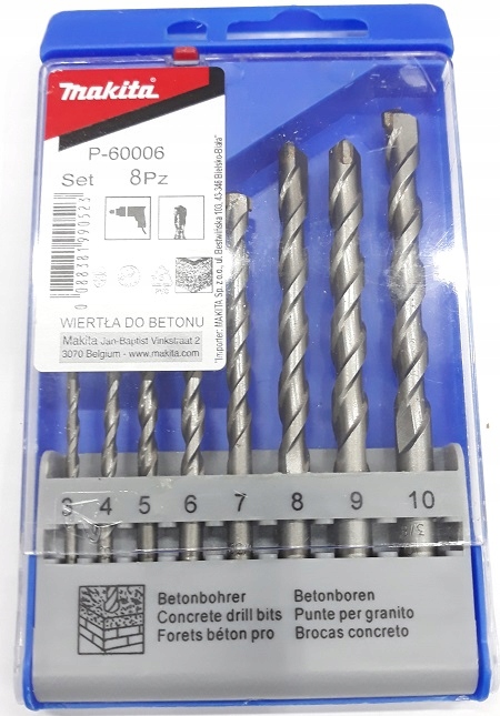 

Makita Zestaw Wierteł Do Betonu Widiowe P-60006