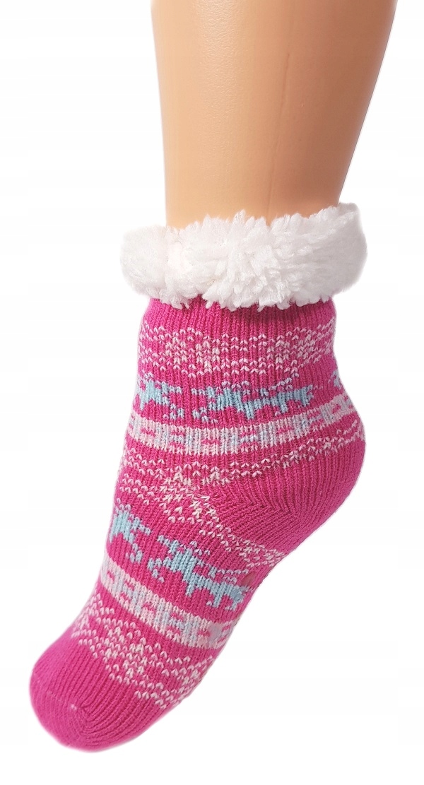 

Skarpety Kapcie Ciepłe Wełna Renifery Abs *12-24 M