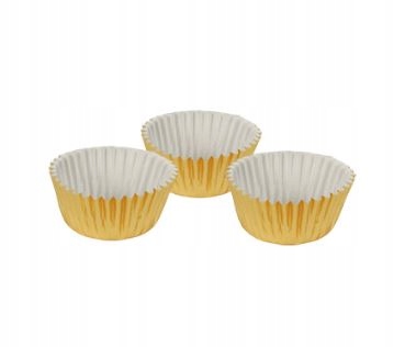 

Papilotki złote praliny tort dekoracja 2,6cm 60szt