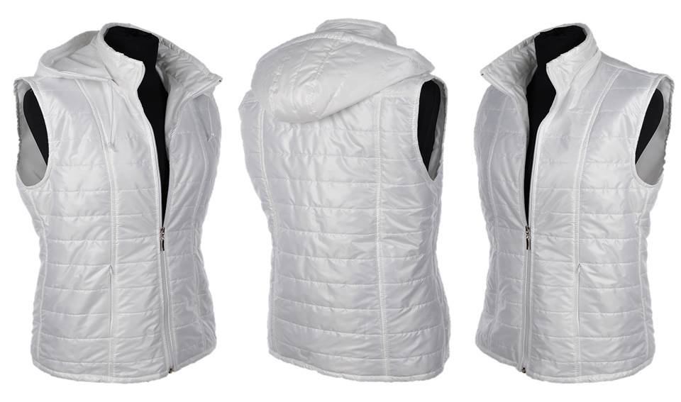 KAMIZELKA PIKOWANA KAPTUR BEZRĘKAWNIK 4XL 56 58 Wzór dominujący paski