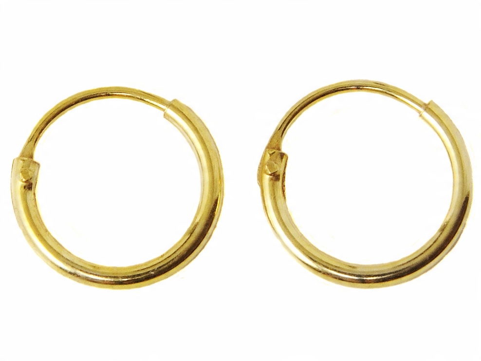 

Versil kolczyki kółka koła złocone 10mm Srebro 925