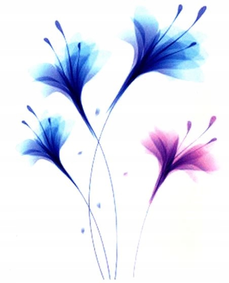 LILIE Kwiaty Naklejka do ciała z Kwiatem Lilii M94