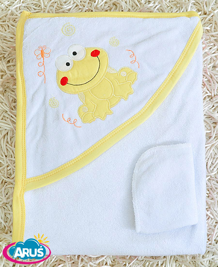 OKRYCIE KĄPIELOWE RĘCZNIK Z KAPTURKIEM 90x80+MYJKA Kolor dominujący wielokolorowy