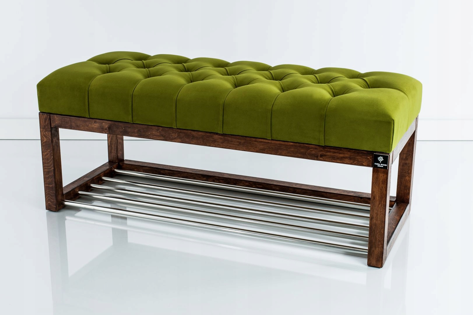 115 Producent Ławka Pikowana Pistacja EMRA WOOD Głębokość mebla 40 cm