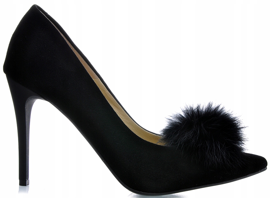 Boty J.w 34,5 černé kožené bambule, elegantní dámské boty