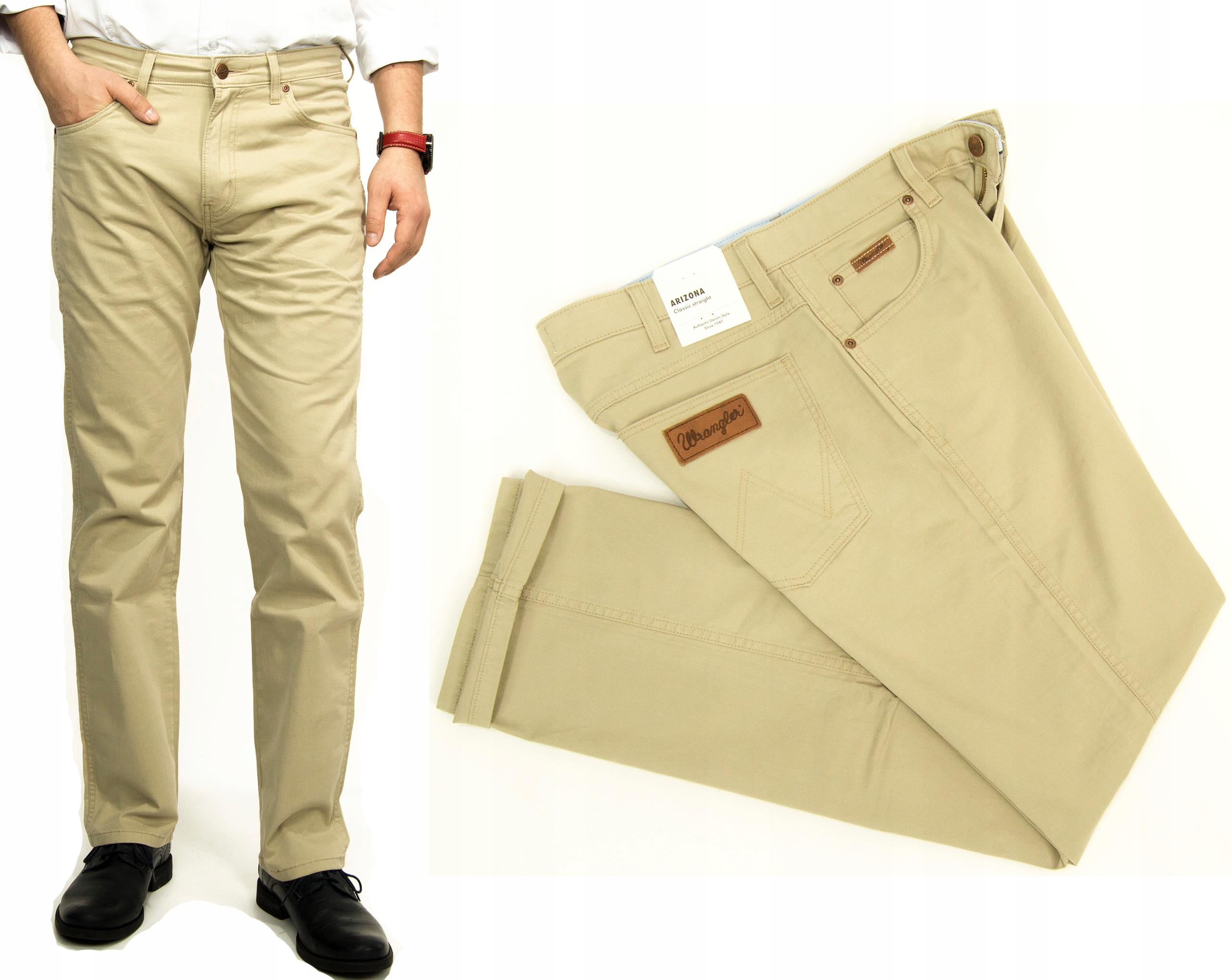 

Wrangler Arizona Camel spodnie materiałowe W31 L32