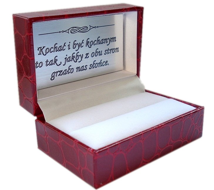

Opakowanie pudełko na obrączki ślub dowolny Grawer