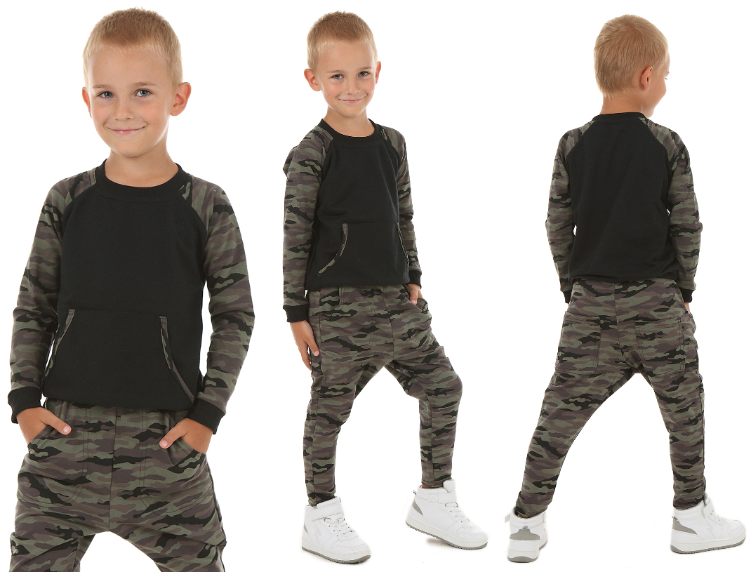 

Bluza z kieszonką kangurkową, Moro 122 Kropek
