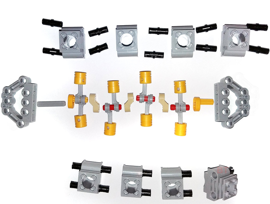 LEGO TECHNIC двигатель блок V8 2852 2850b 2851 32333 серия Technic