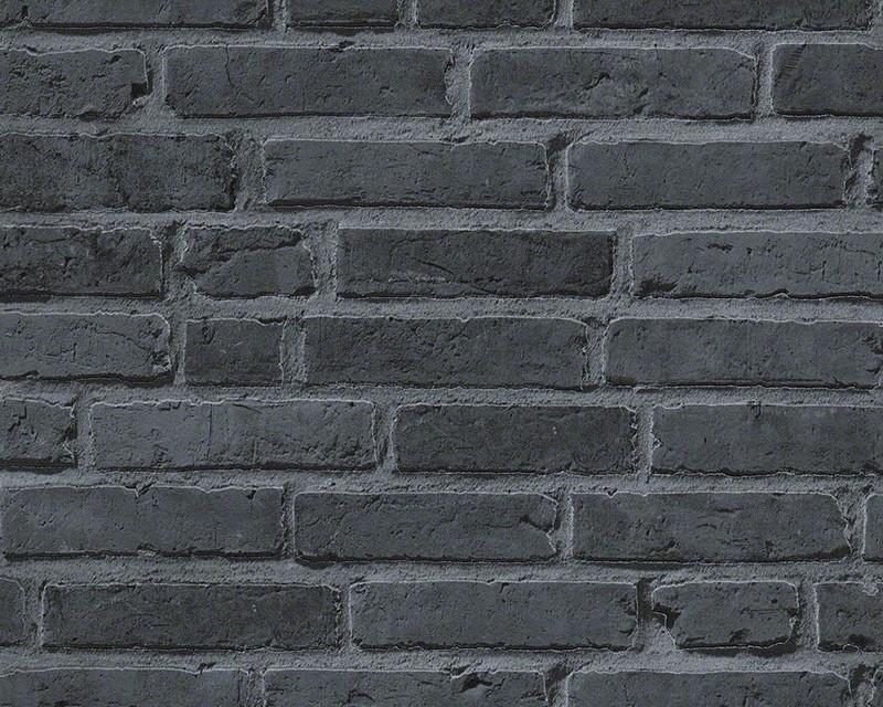 

Tapeta Ścienna Tapety Mur Cegła Grafit Zmywalna 3D