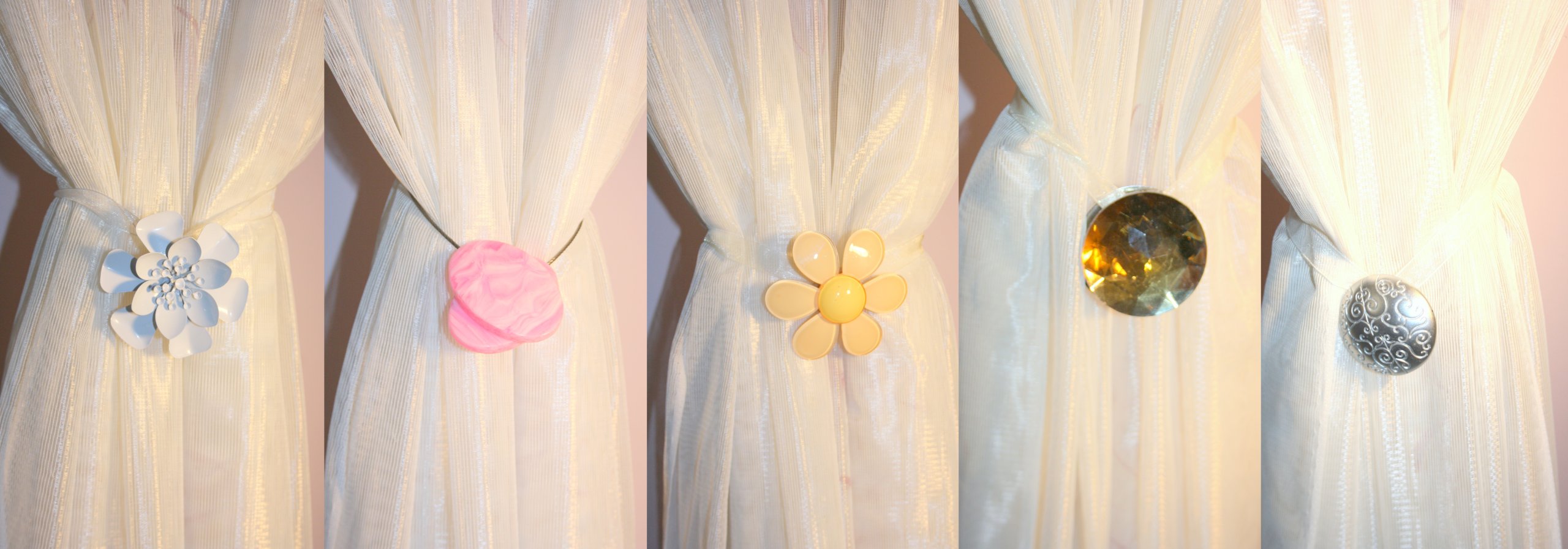 KLAMRY MAGNETYCZNE SPINKI ZASŁONY FIRANY KARNISZ:) Rodzaj upinacze i dodatki dekoracyjne