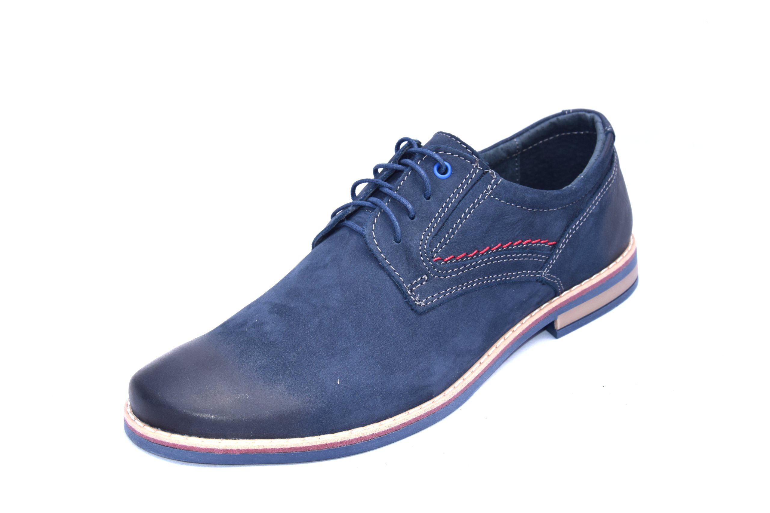 

Półbuty casual skórzane nubukowe buty S0349/W-GII