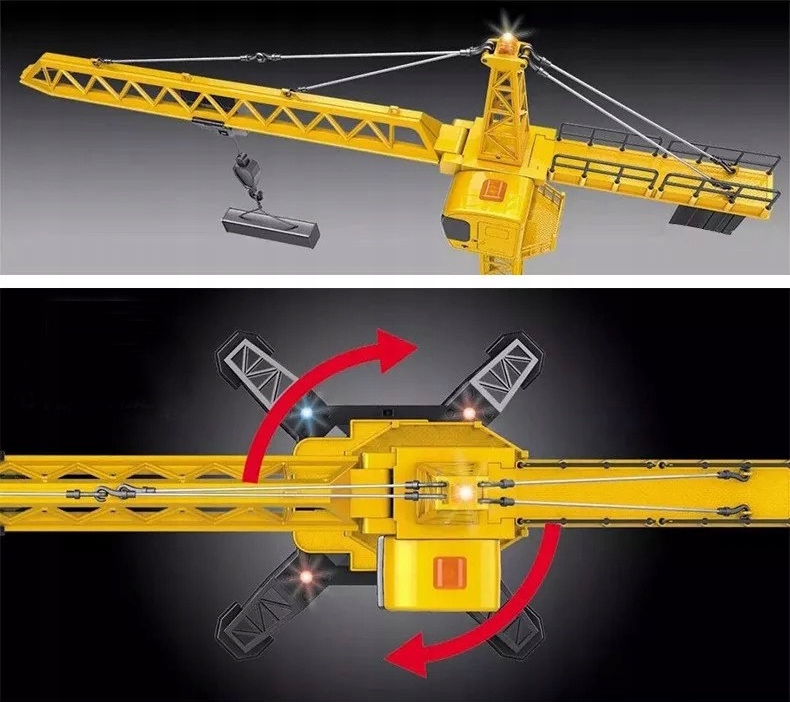 OGROMNY ŻURAW ZDALNIE STEROWANY RC DŹWIG 130 METAL Wiek dziecka 3 lata +