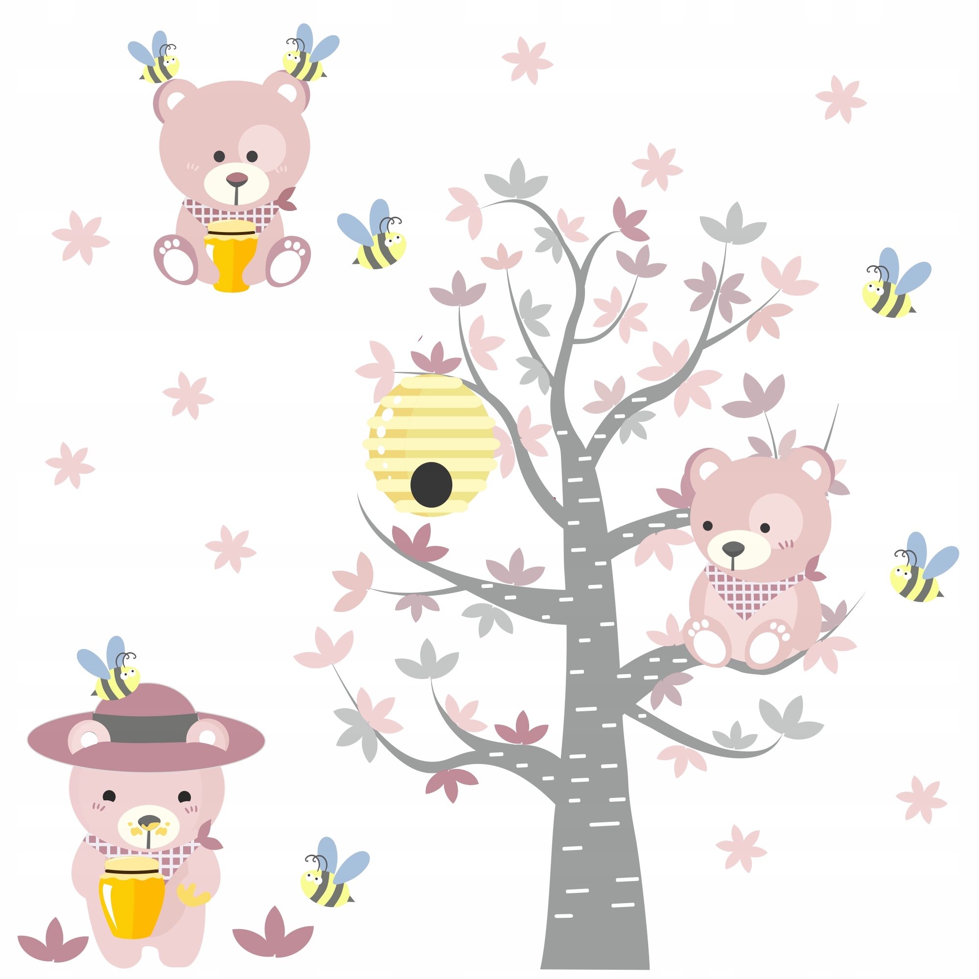 naklejki dla dzieci na ścianę oczy gwiazdki chmury