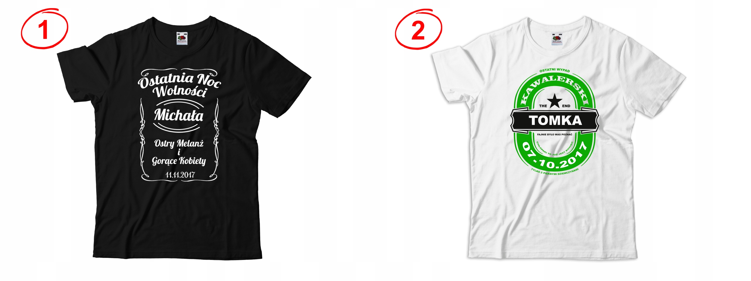 KOSZULKA NA WIECZÓR KAWALERSKI GAME OVER PREZENT Marka Fruit of the Loom