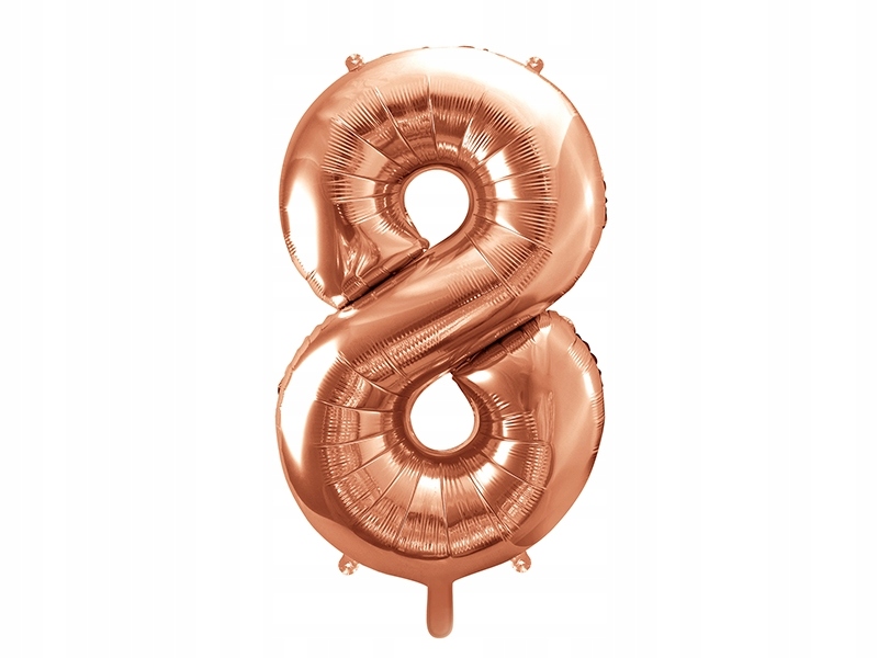

Balon Foliowy Cyfra 8 , 86cm, różowe złoto