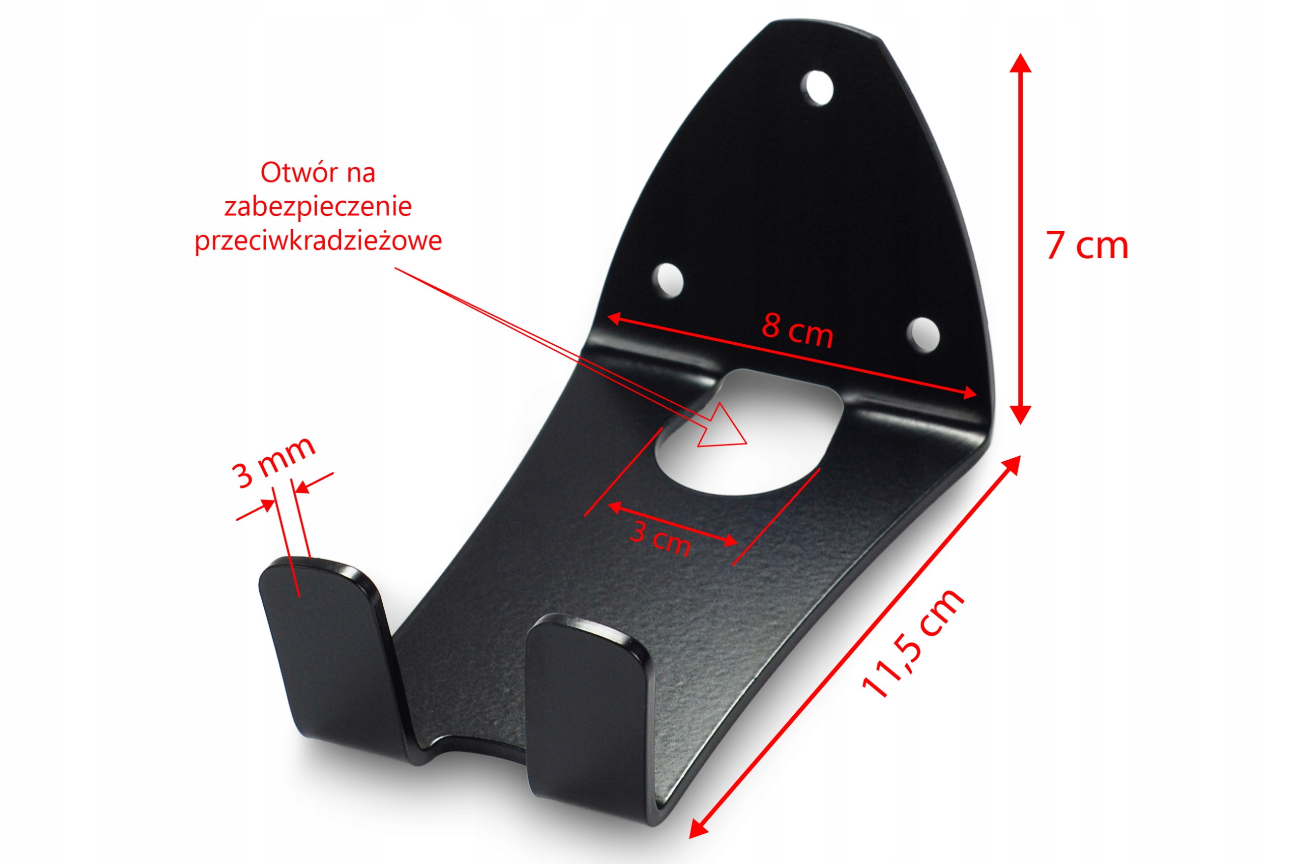 WIESZAK NA ROWER ZA PEDAŁ UCHWYT WS00 KOLORY EAN (GTIN) 5905523034004