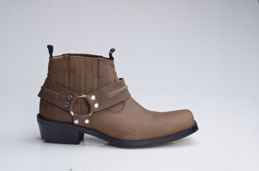 Kowbojki model K-608 Skóra NOWOŚĆ POLSKI PRODUCENT Długość wkładki 31.5 cm