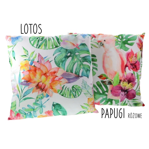 

Poduszka Flamingi Papugi Liście 45 cm kpl 2 sztuk