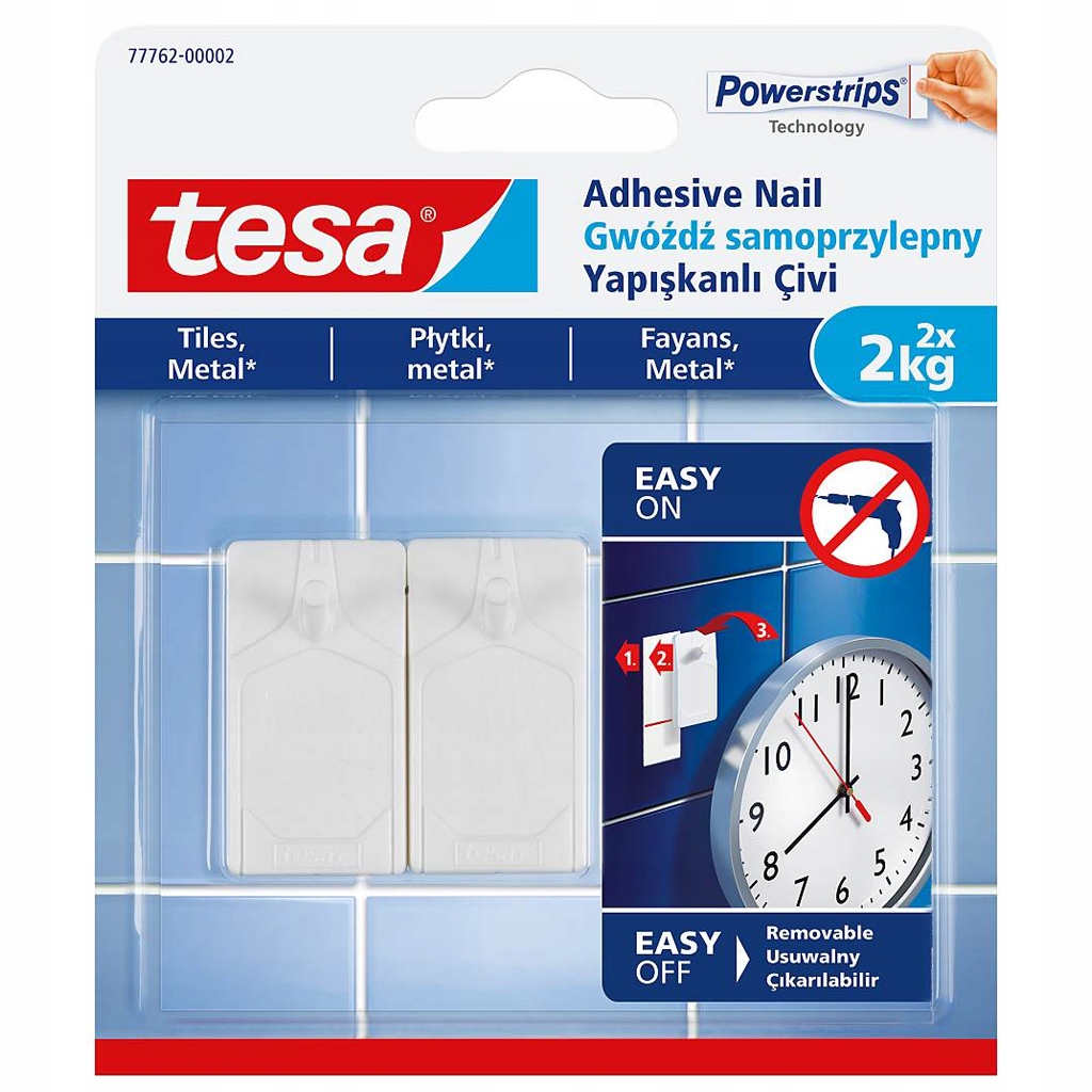 

Tesa Gwóźdź samoprzylepny 2x2kg Płytki i Metal
