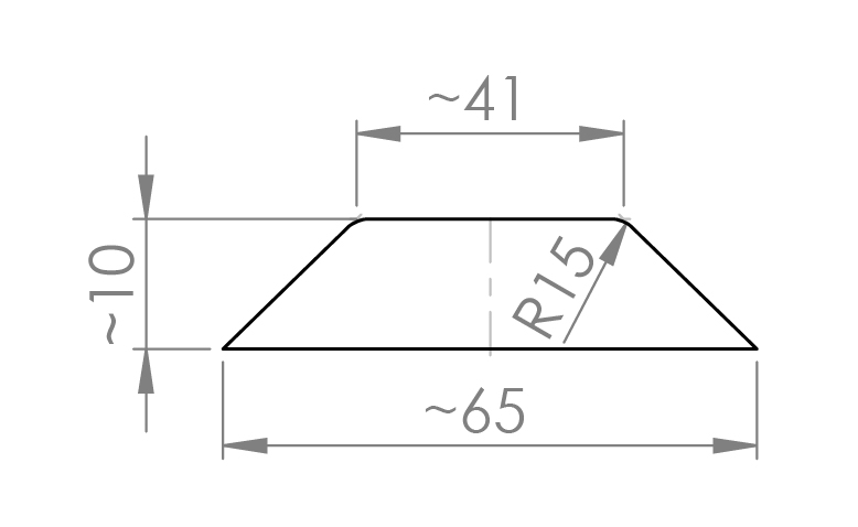 Próg bramy uszczelka garażowa poliuretan 10mm guma Marka MPBS