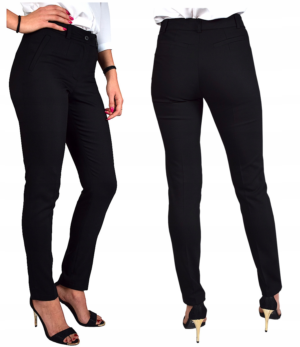 Elegantní Doutníkové Kalhoty Sigma Černé Dlouhé S Okrajem 44