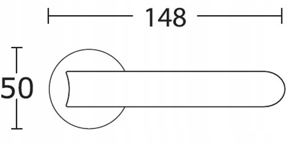 Klamka 2215 rozeta okrągła chrom satyna Convex Kod producenta 2215