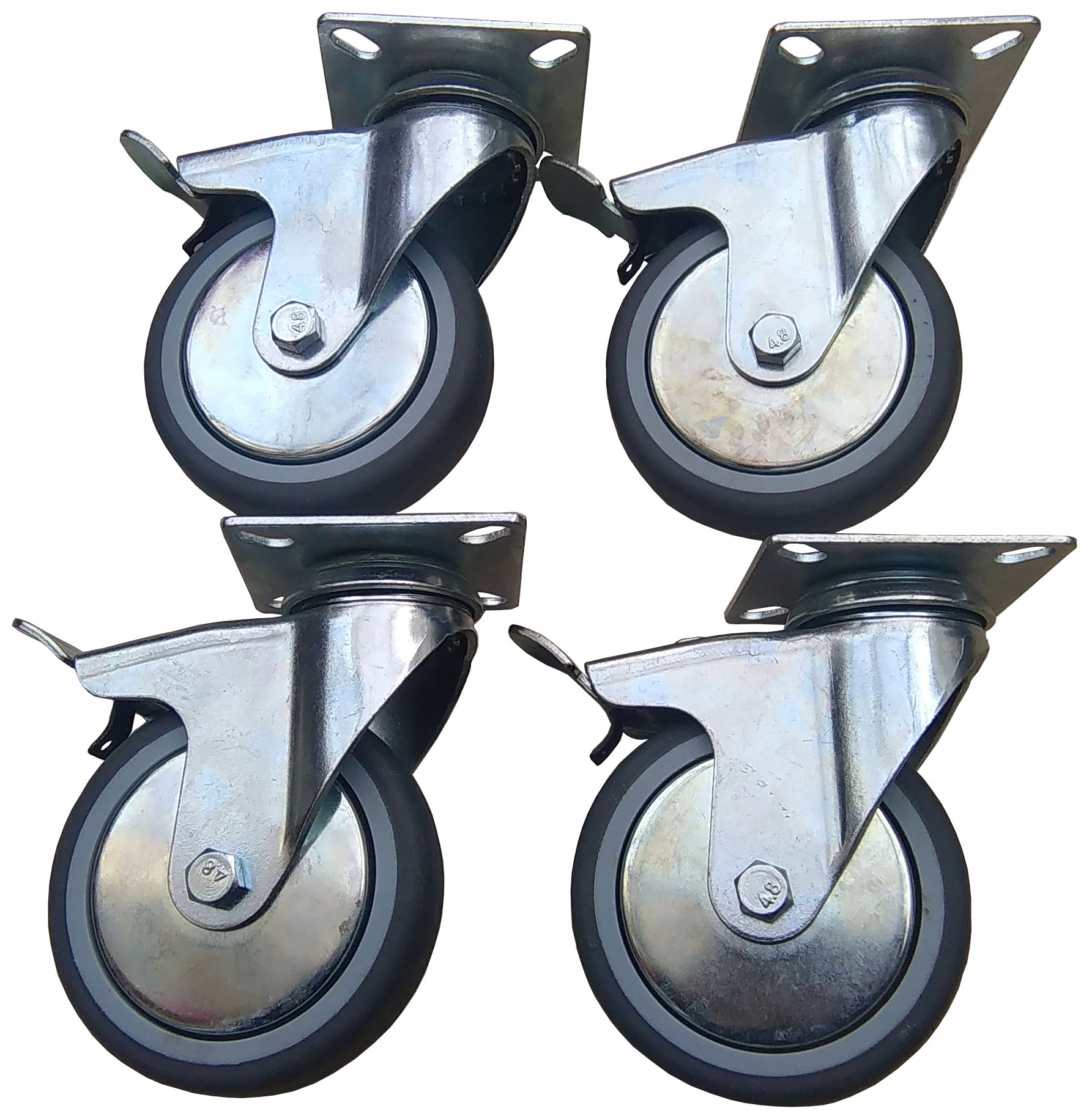 Sada koleček 100 mm 4 ks kolečka kolečko nábytkové