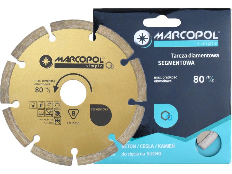 

Tarcza Diamentowa Segmentowa 180X22,23mm Marcopol