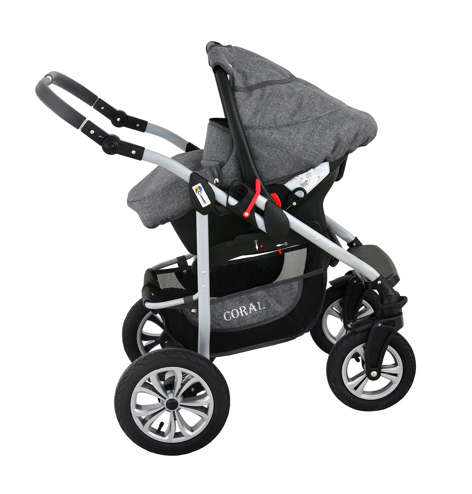 WÓZEK DZIECIĘCY KRASNAL CORAL 3W1 WIELOFUNKCYJNY Liczba kół 4